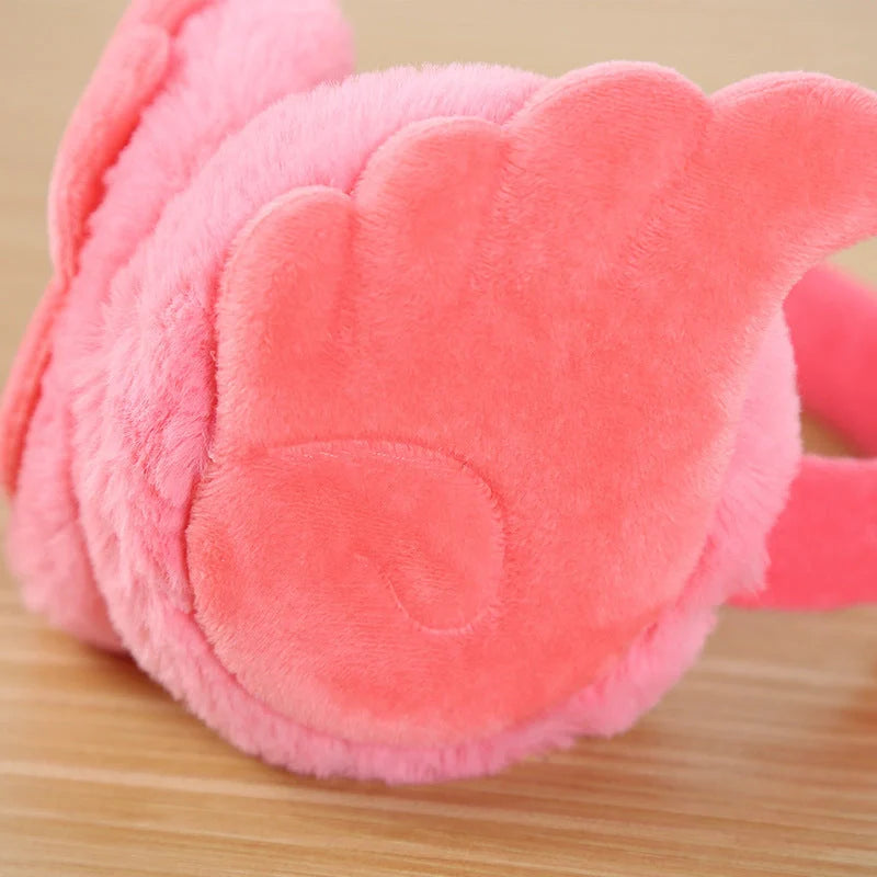 Girls Plush Earmuffs in various colors for winter warmth and style