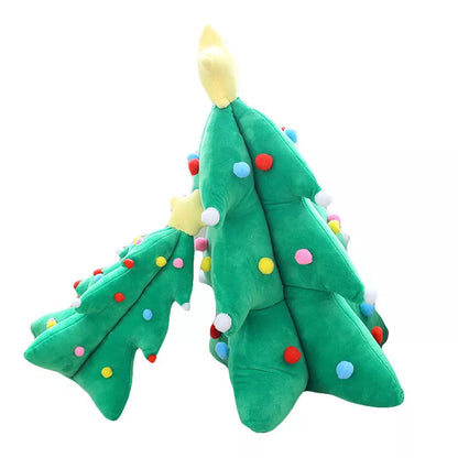 Plush Glowing Music Christmas Tree Pillow in vibrant green with luminous design