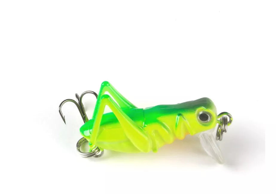 Hard bait grasshopper fishing lure in multiple colors for effective fishing