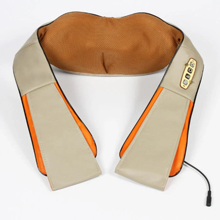 Cervical spine kneading massage shawl with infrared heating for pain relief