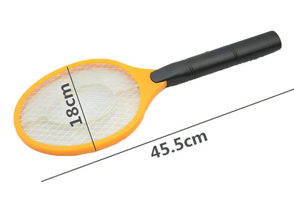 Portable black electric mosquito swatter with 3V grid, 20 cm foldable design for insect zapping