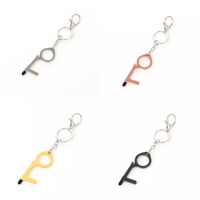 Alloy protective door opener keychain in various colors