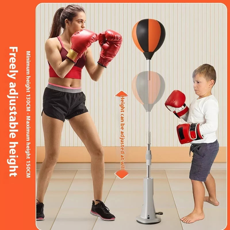 Speed Ball Household Vertical Boxing Target with glove and bandage for home training