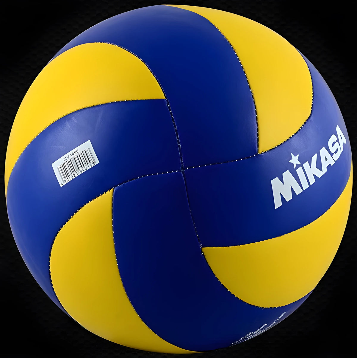 PU volleyball in size 4 or 5 with machine-sewn panels, available in MVA360 and MVA460 colours