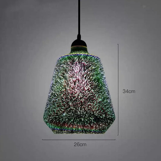 Glass ceiling chandelier with adjustable height mechanism and LED lighting