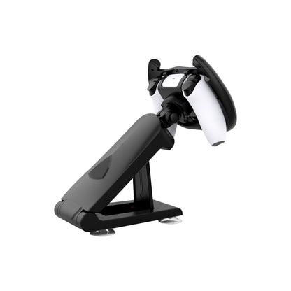 Black ABS gamepad steering wheel bracket with suction cup for mounting mobile devices during gaming