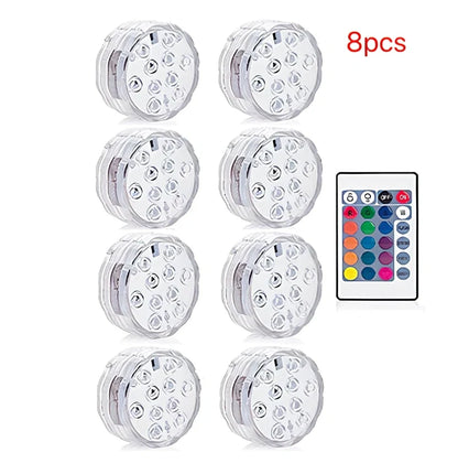 6.5cm round waterproof LED submersible candle lamp for decorative lighting