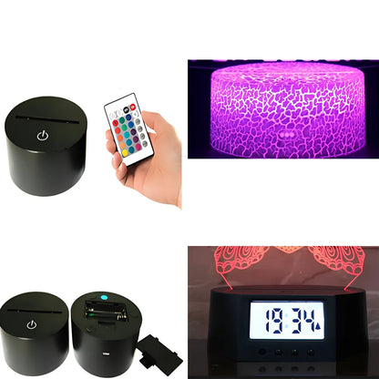 Gamepad-shaped 3D night light with colourful LED illumination and remote control