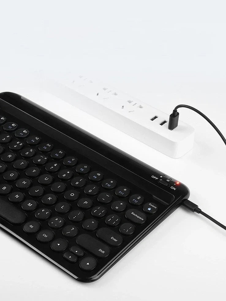 Bluetooth wireless keyboard with 8-metre range and 200-hour battery life in multiple colour options