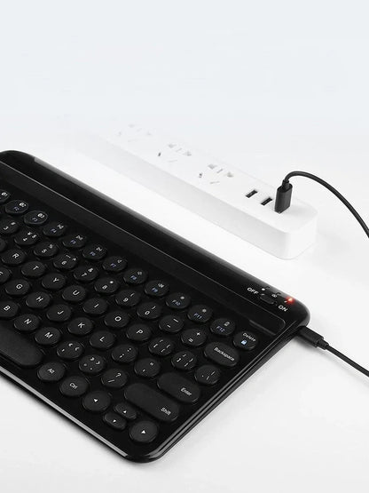 Bluetooth wireless keyboard with 8-metre range and 200-hour battery life in multiple colour options