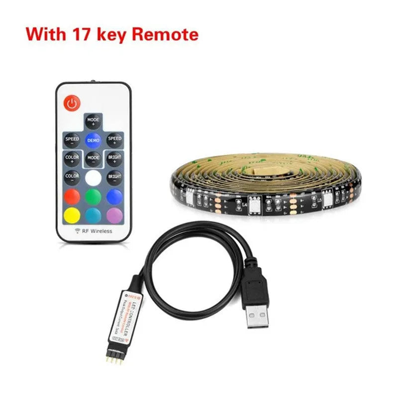 Flexible LED light strip with 30 beads per metre, showing bending capability and cut marks between LEDs