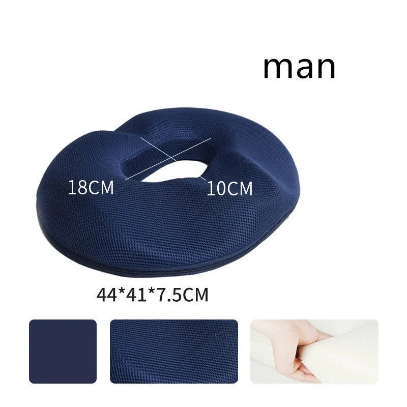 Ergonomic memory foam seat cushion with breathable materials and removable cover for office and home use