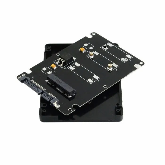 Black mSATA to SATA transfer box, 2.5 inch SATA 3.0 HDD enclosure, 7 mm ultra-thin