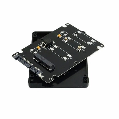 Black mSATA to SATA transfer box, 2.5 inch SATA 3.0 HDD enclosure, 7 mm ultra-thin
