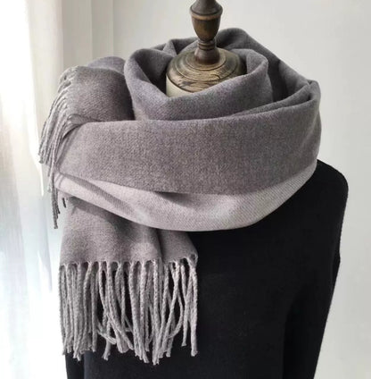 Double-sided Artificial Australian Wool Scarf Shawl in various colors for winter warmth