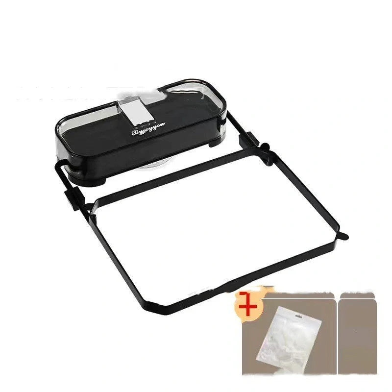 Kitchen sink filter rack with fine mesh and removable suction cups