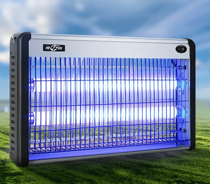 Electric mosquito killer lamp with ultraviolet light for indoor fly and mosquito control.