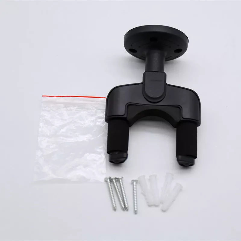 Black slot plate guitar hook with big hand grip capo for secure instrument storage