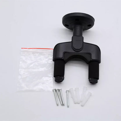 Black slot plate guitar hook with big hand grip capo for secure instrument storage