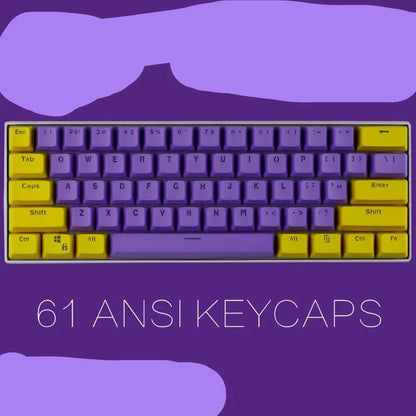 PBT transparent keycap set with matte texture and OEM height for RK61, GANSS ALT61, GH60 and I610T keyboards