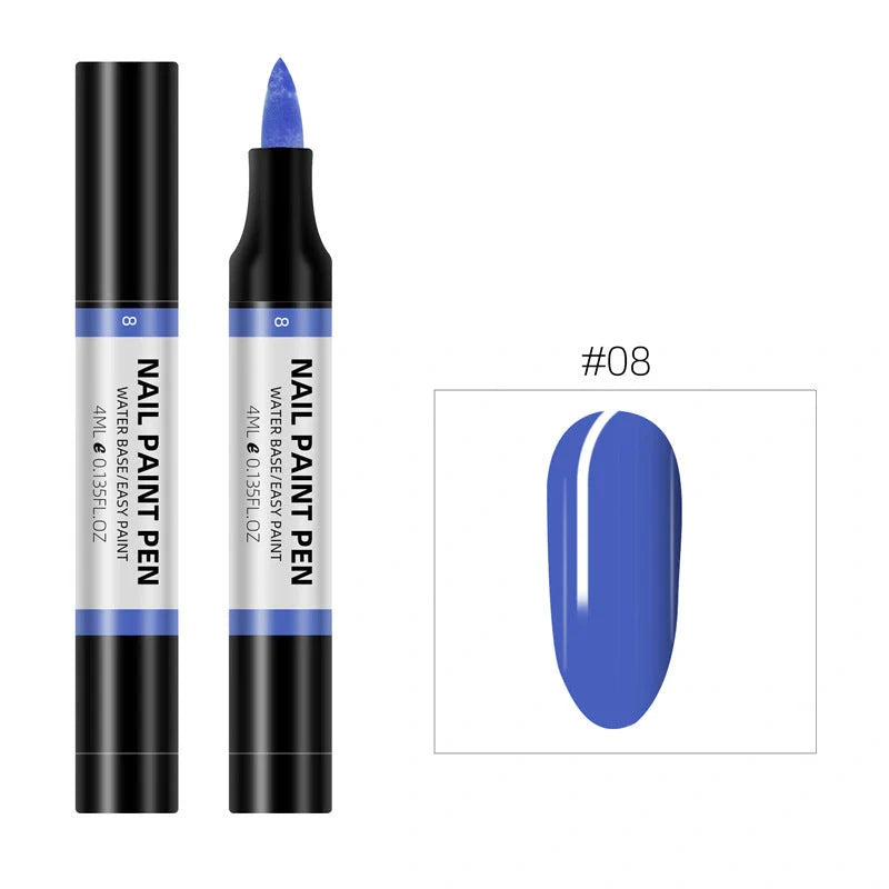 24 color water-based nail polish painting pen for 3D nail art designs