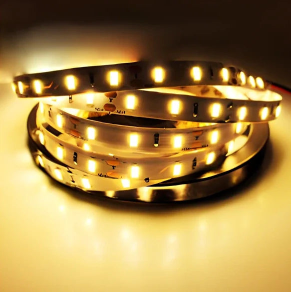 5m flexible LED strip light with 60 LEDs per metre, waterproof coating and adhesive backing
