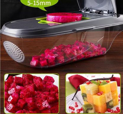 Multi-function Kitchen Vegetable Cutter with 8 blades for efficient food preparation