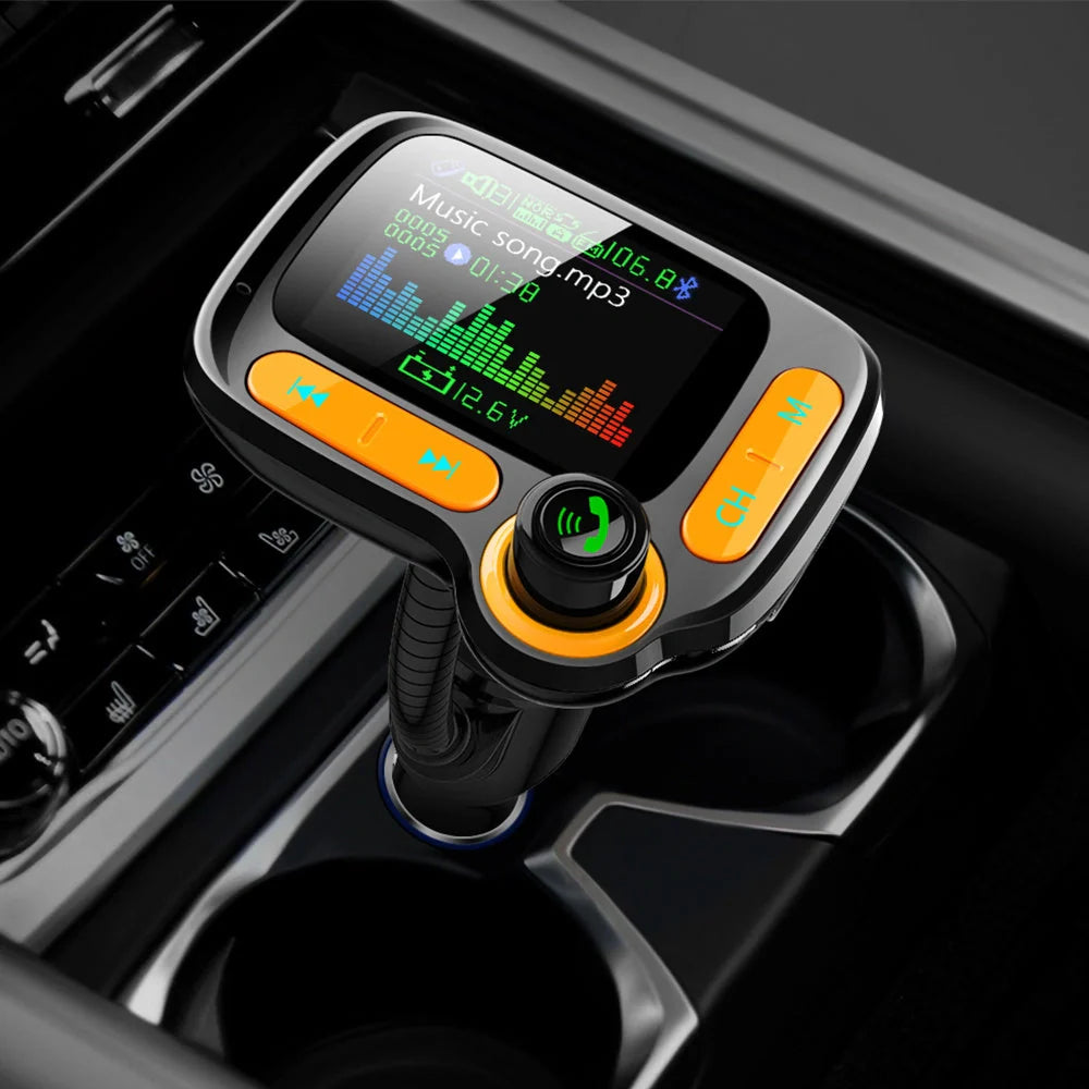 Car Bluetooth Multi-Function Player with large color screen and quick charge