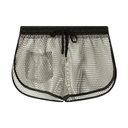 Men's loose fit polyester boxers in solid black, white, grey and red colours