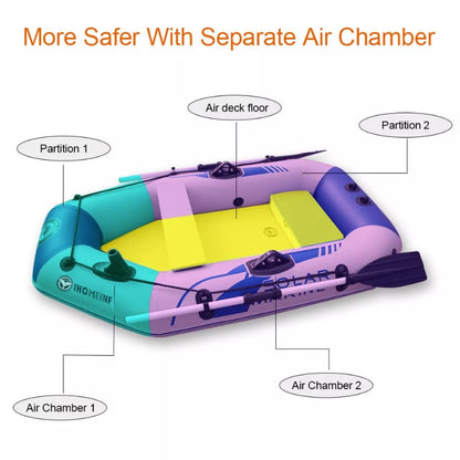 Thickened hard bottom motor inflatable kayak for 4 passengers, durable PVC material