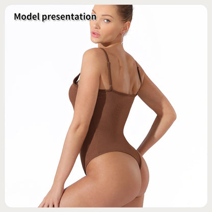 Chic and Comfortable Women's Bodysuit in Versatile Solid Colors: Black and Coffee