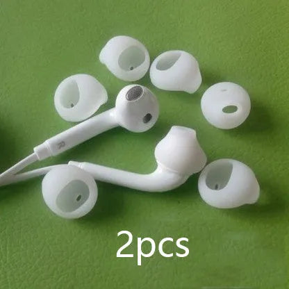 Black and white silicone earphone sleeves for Samsung Galaxy S6 Edge G9200 G9250 G920A headphones