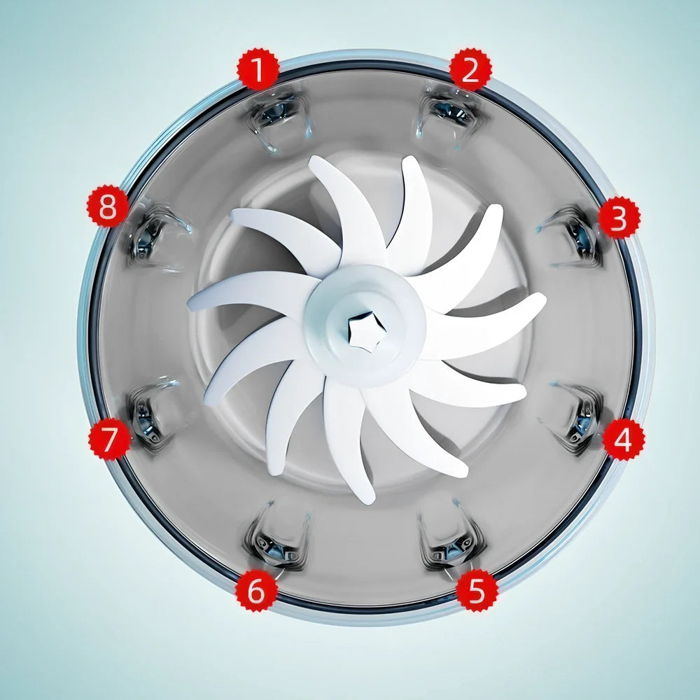 Household electric ice crusher in cherry blossom powder with 200W motor and 105mm square design