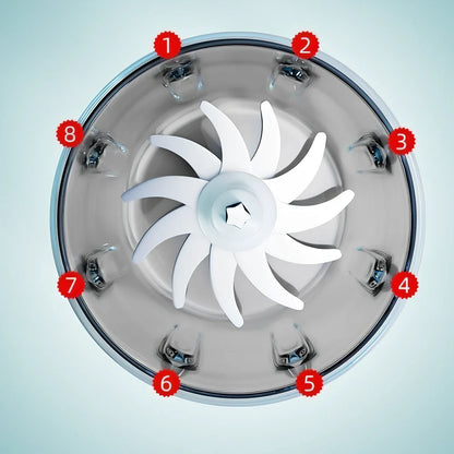 Household electric ice crusher in cherry blossom powder with 200W motor and 105mm square design