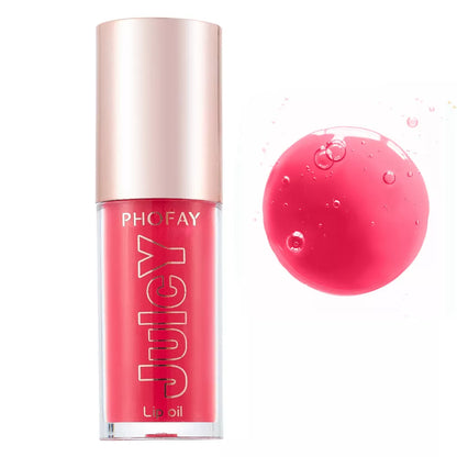 PHOFAY Juicy Lip Oil with doe-foot applicator for ultra-moisturizing lip care