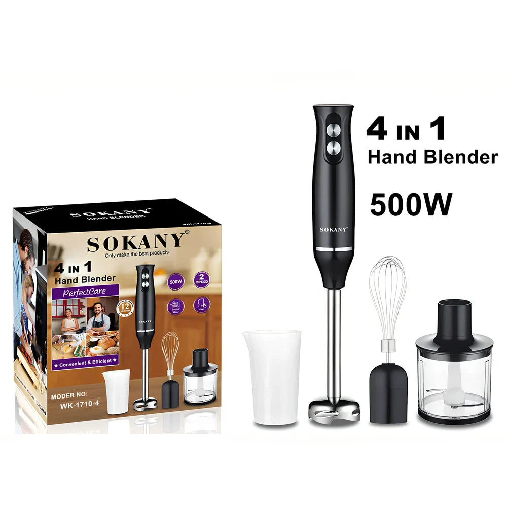 Black multi-function kitchen machine with 700W motor for food processing tasks