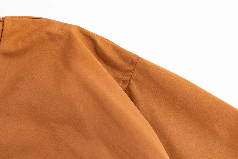 Men's coffee-colored outdoor assault suit with rainproof and windproof features