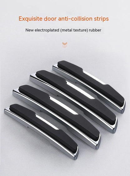 Black plastic silicone car door bumper strips four-piece set for door edge protection