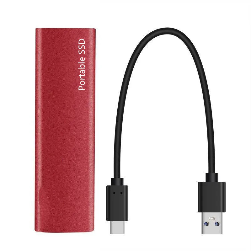 Cross-border hot mobile SSD expansion hard disk with ultra-thin metal shell showing multiple interface colour options