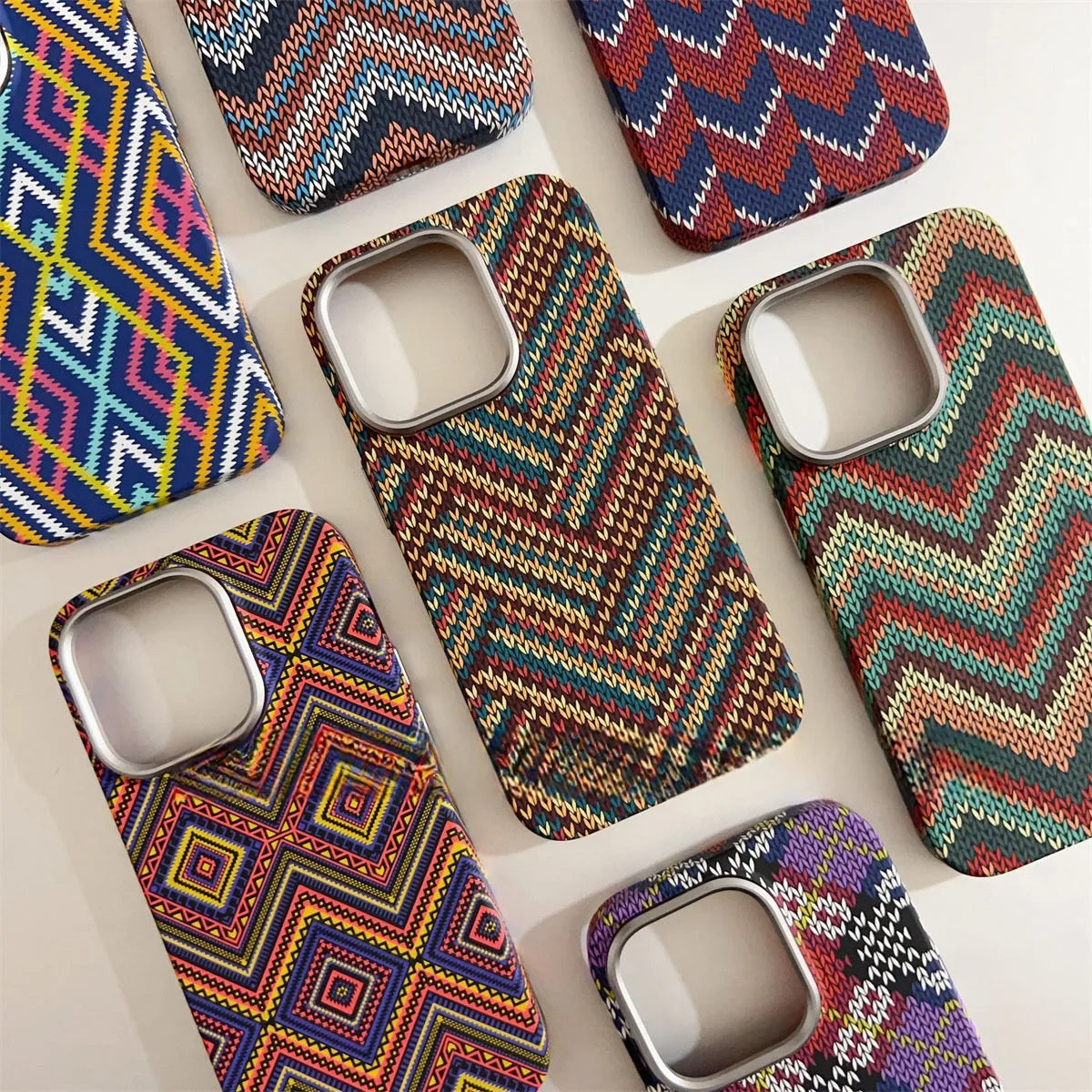 Kevlar skin feeling hard PC phone case with micro relief and magnetic suction for iPhone 12-15 Pro Max.