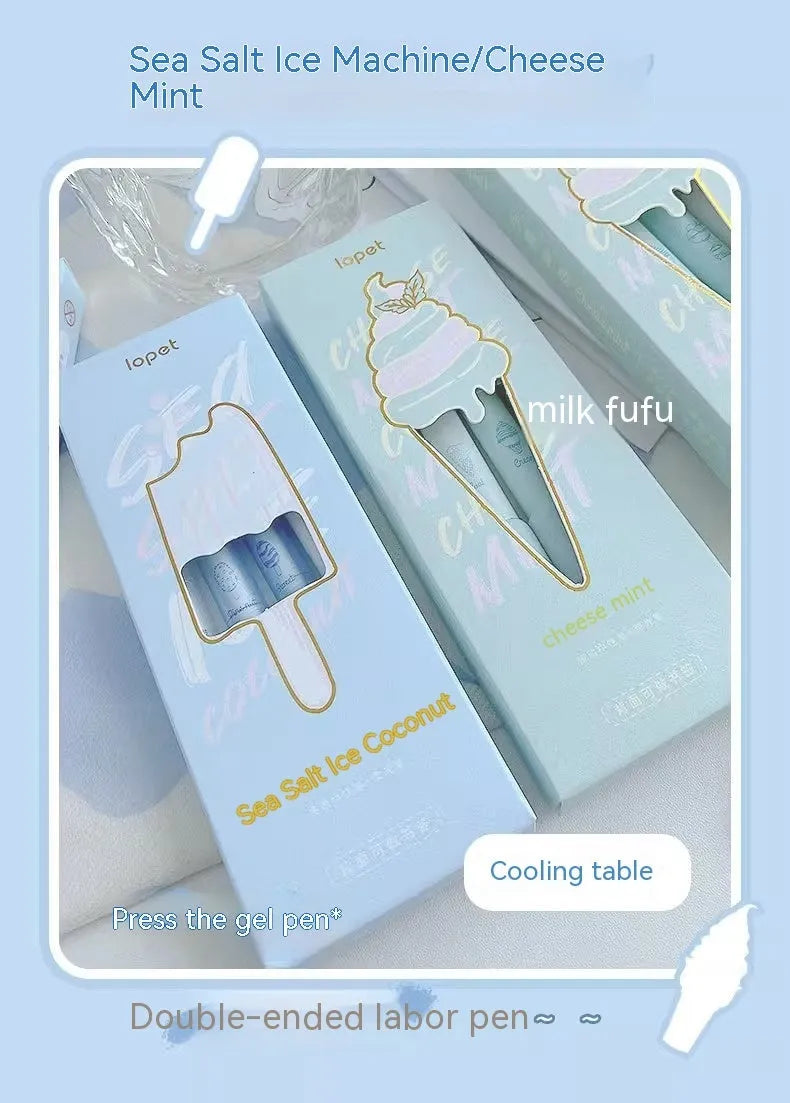 Double-headed fluorescent pen with 0.5mm tip for calligraphy practice, plastic construction, includes 4 pens