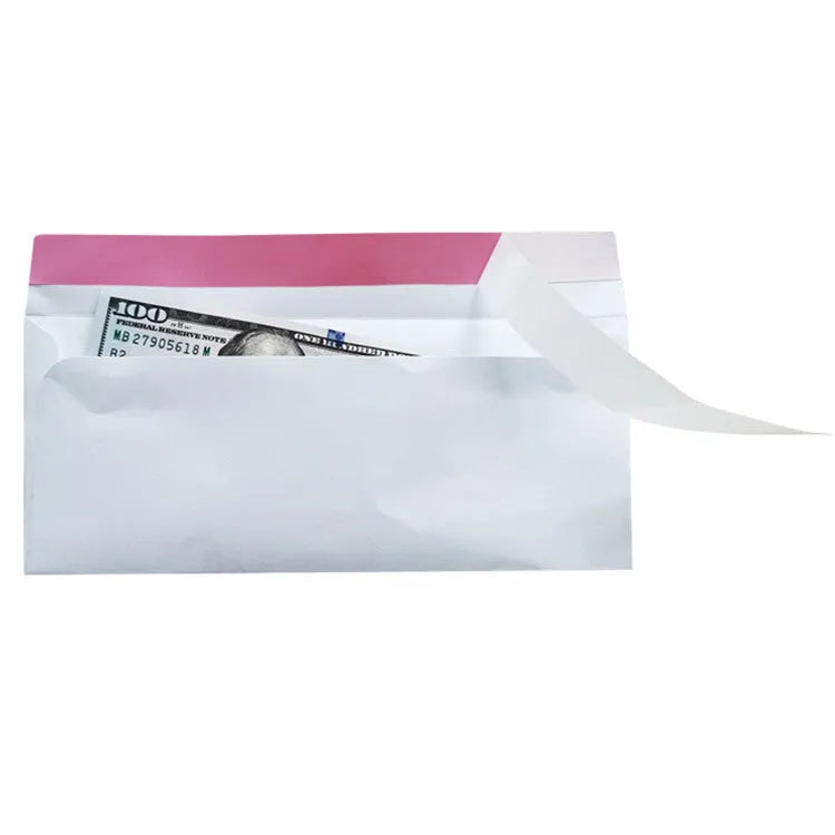 Blue anti-opening confidential envelope with self-adhesive seal measuring 105mm by 240mm