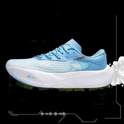 Low-top Racing Carbon Plate Sneakers in Glacier colour with PU mesh upper and natural rubber sole.