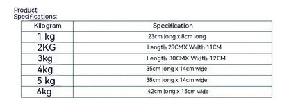 Legging sandbags for track and field training with Oxford cloth construction and adjustable weight options