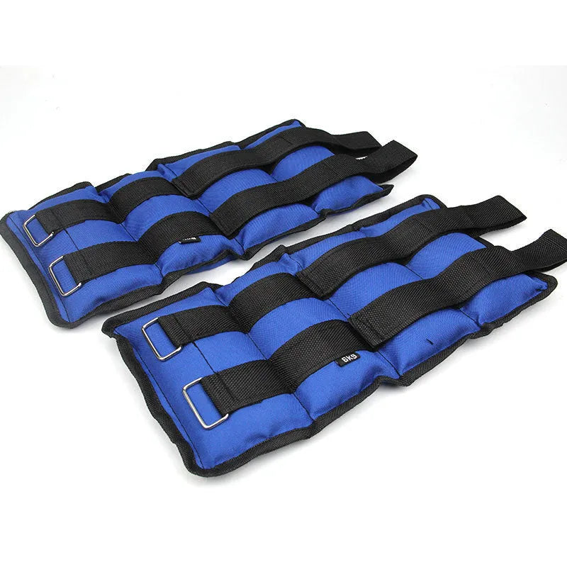 Legging sandbags for track and field training with Oxford cloth construction and adjustable weight options