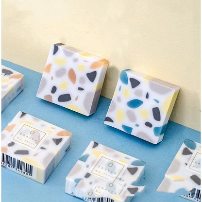 Rubber eraser brick for clean pencil mark removal