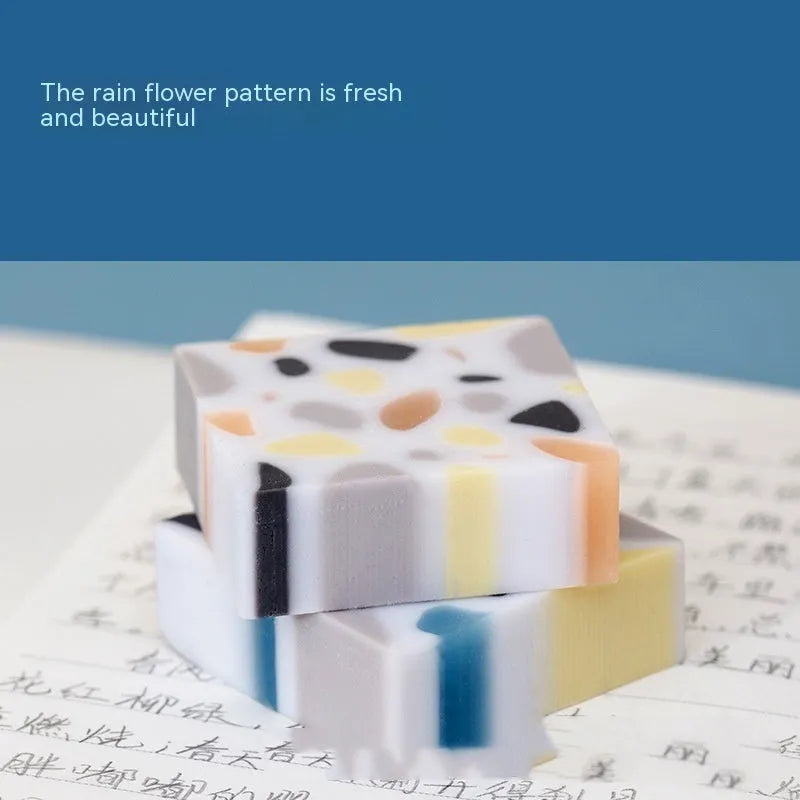 Rubber eraser brick for clean pencil mark removal