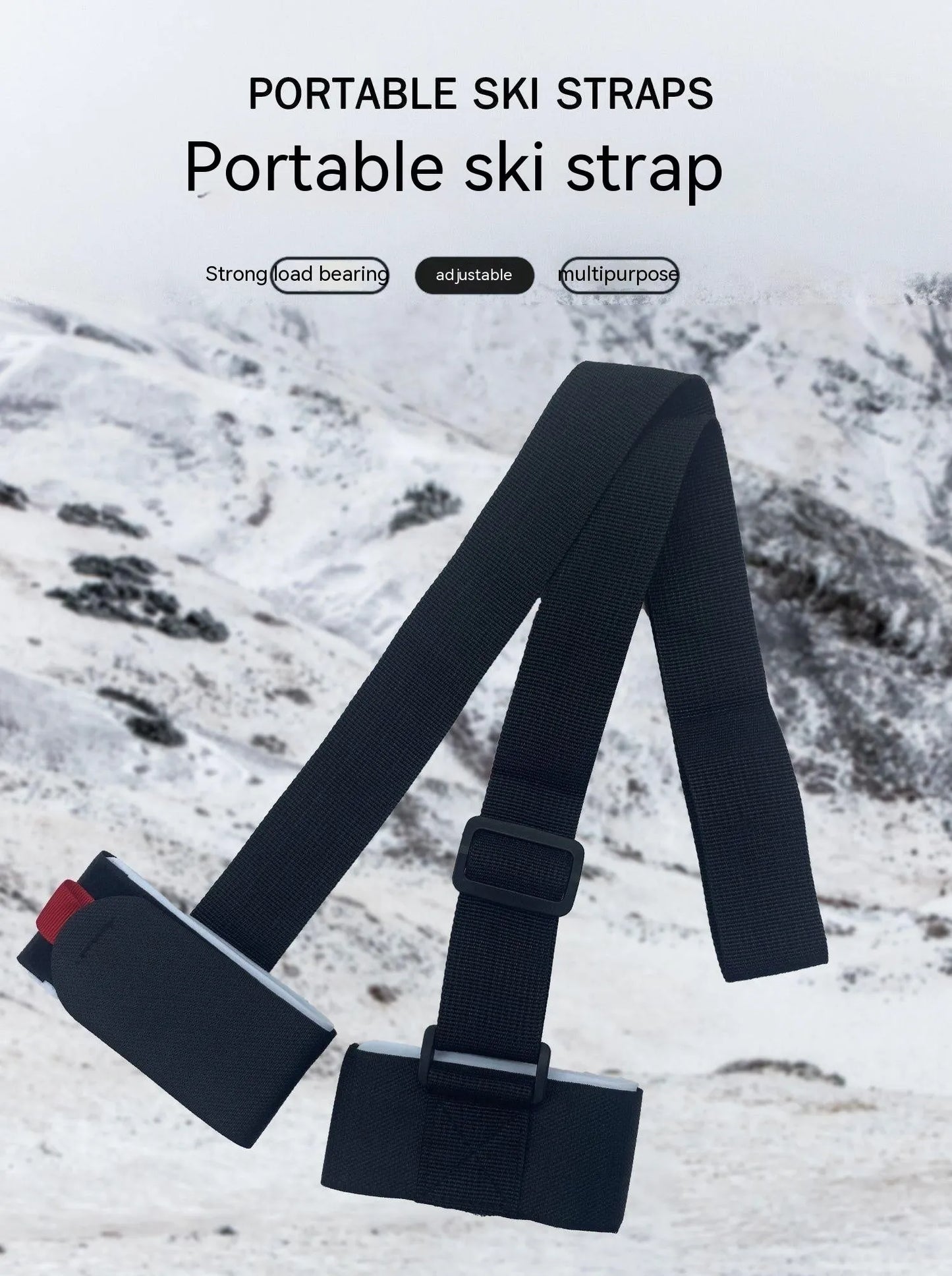 Adjustable double-board skiing bandage shoulder strap in a choice of colours.