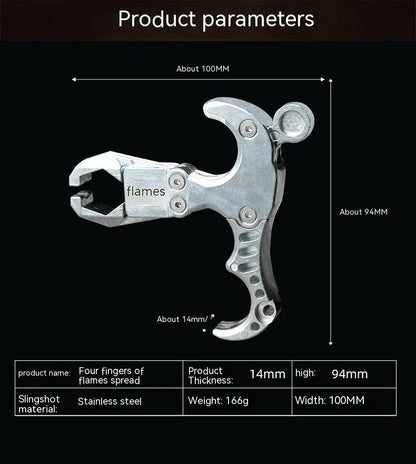 Zinc alloy archery release aid showing two-axis harpoon clip mechanism.