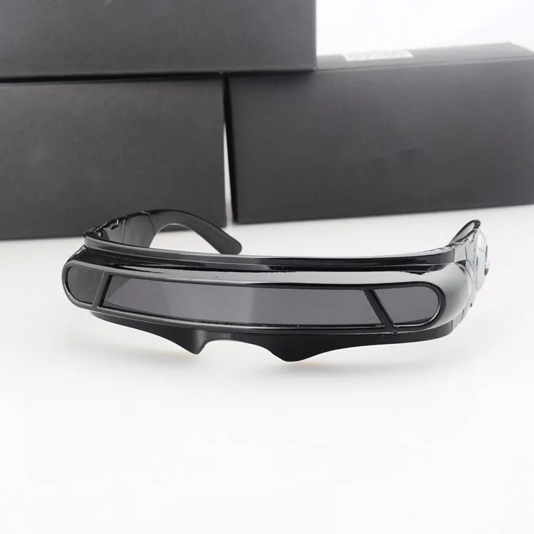 Black frame polarised sports sunglasses with choice of grey, red mercury, or blue mercury tinted lenses